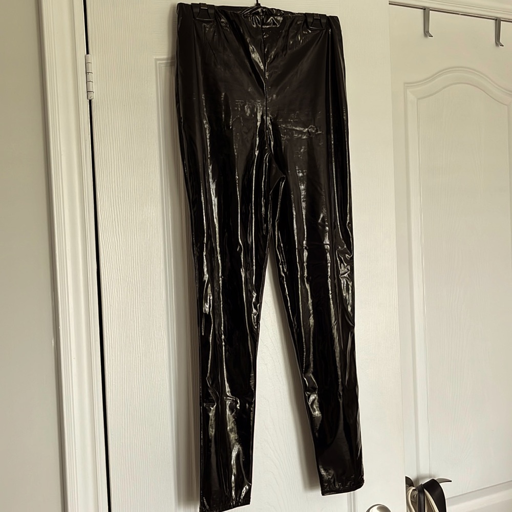 Boohoo leather look leggings
